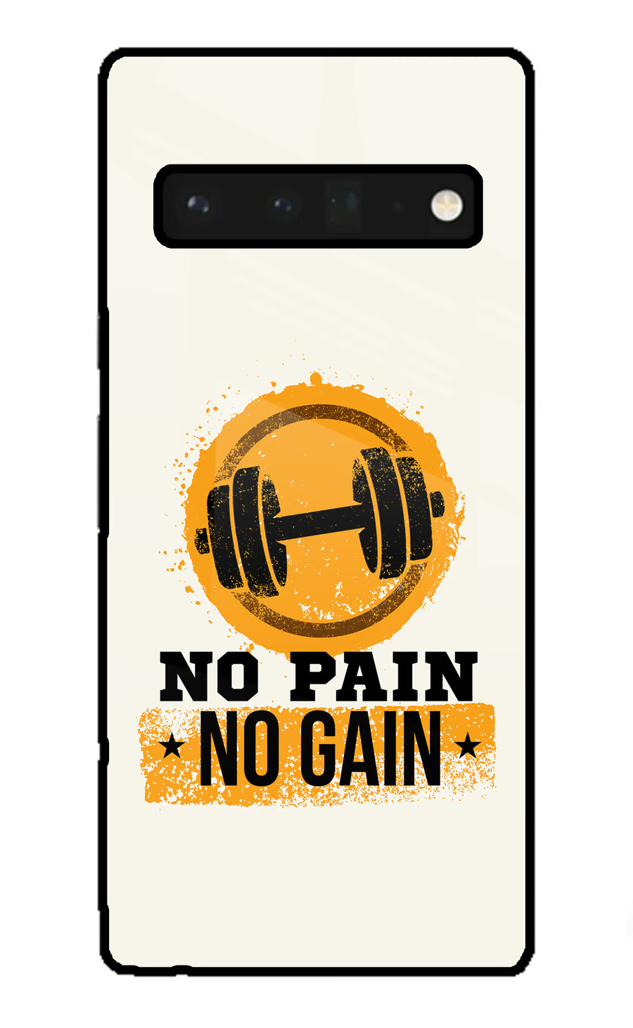 No Pain No Gain Google Pixel 6 Pro Back Cover, Glass case