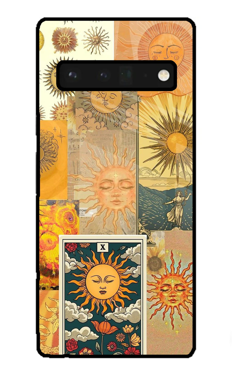 Sun Google Pixel 6 Pro Back Cover, Glass case