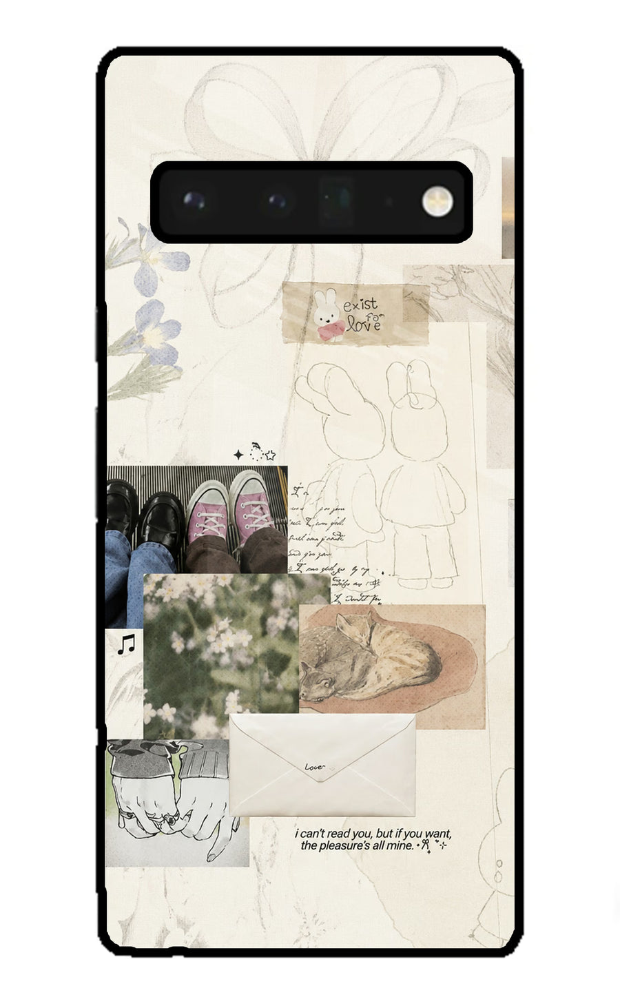 Soft Aesthetic Google Pixel 6 Pro Back Cover, Glass case