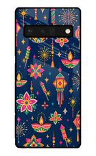 Festive Pop Google Pixel 6 Pro Glass Case Back Cover by Casekaro