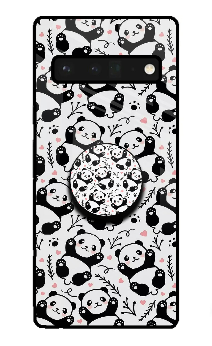 Cute Panda Google Pixel 6 Pro Pop Case, Glass case