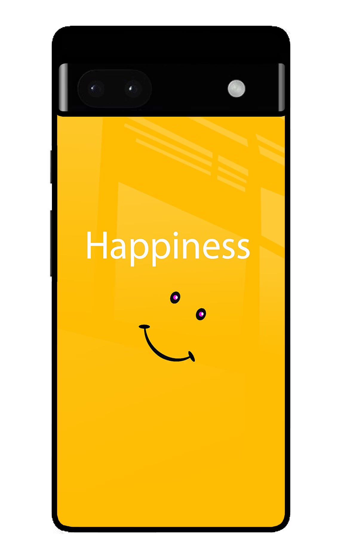 Happiness With Smiley Google Pixel 6A Glass Case Back Cover by Casekaro