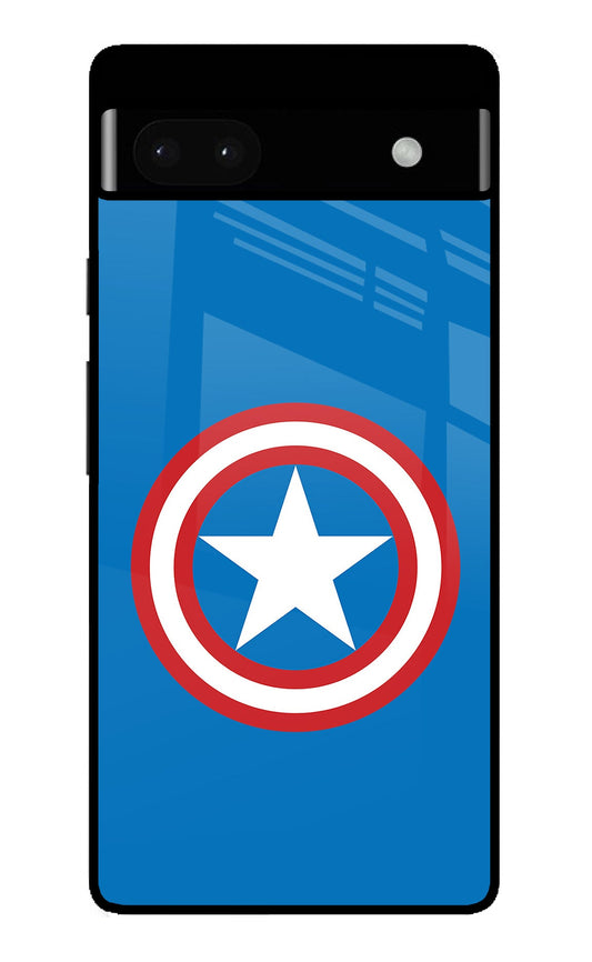 Captain America Logo Google Pixel 6A Glass Case