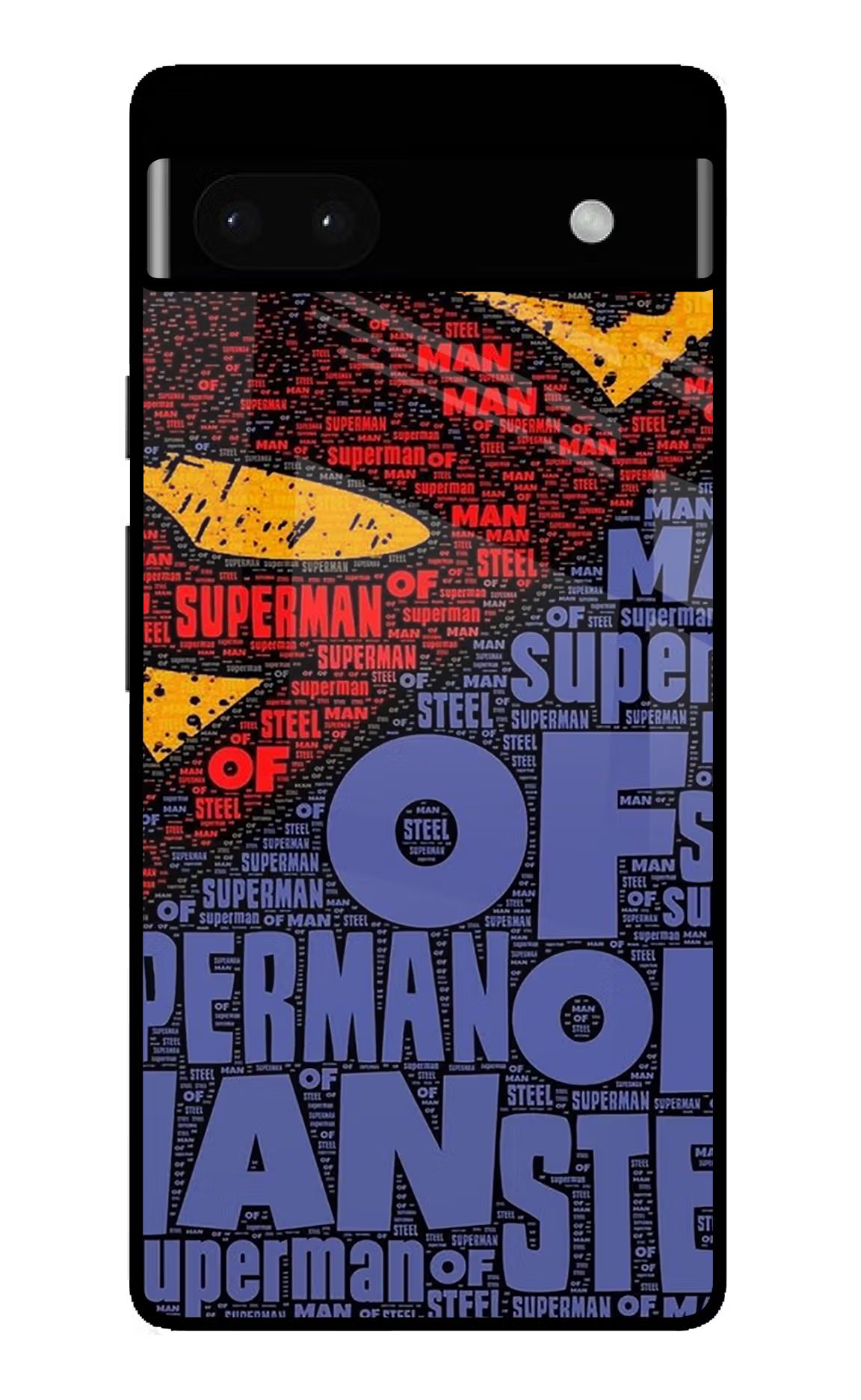 Superman Google Pixel 6A Glass Case Back Cover by Casekaro