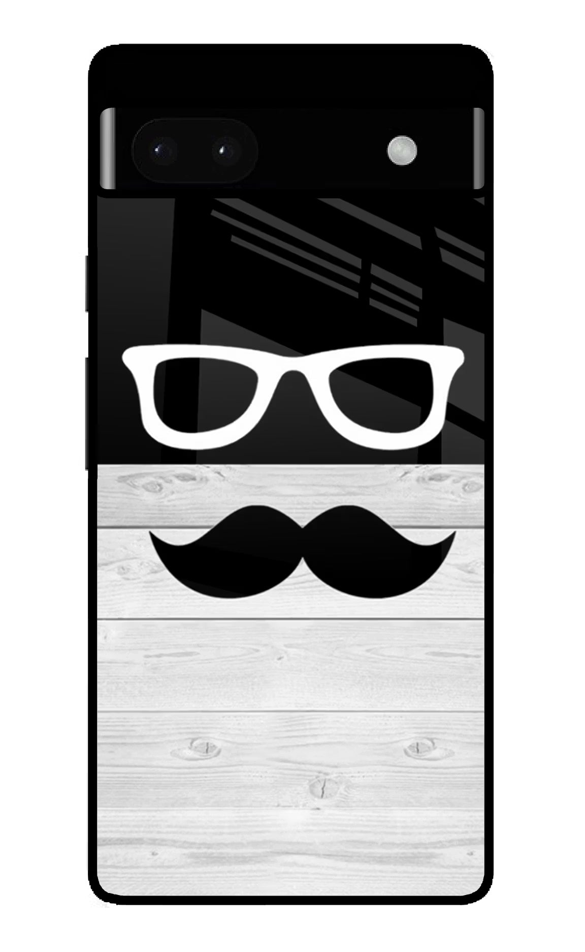 Mustache Google Pixel 6A Glass Case Back Cover by Casekaro