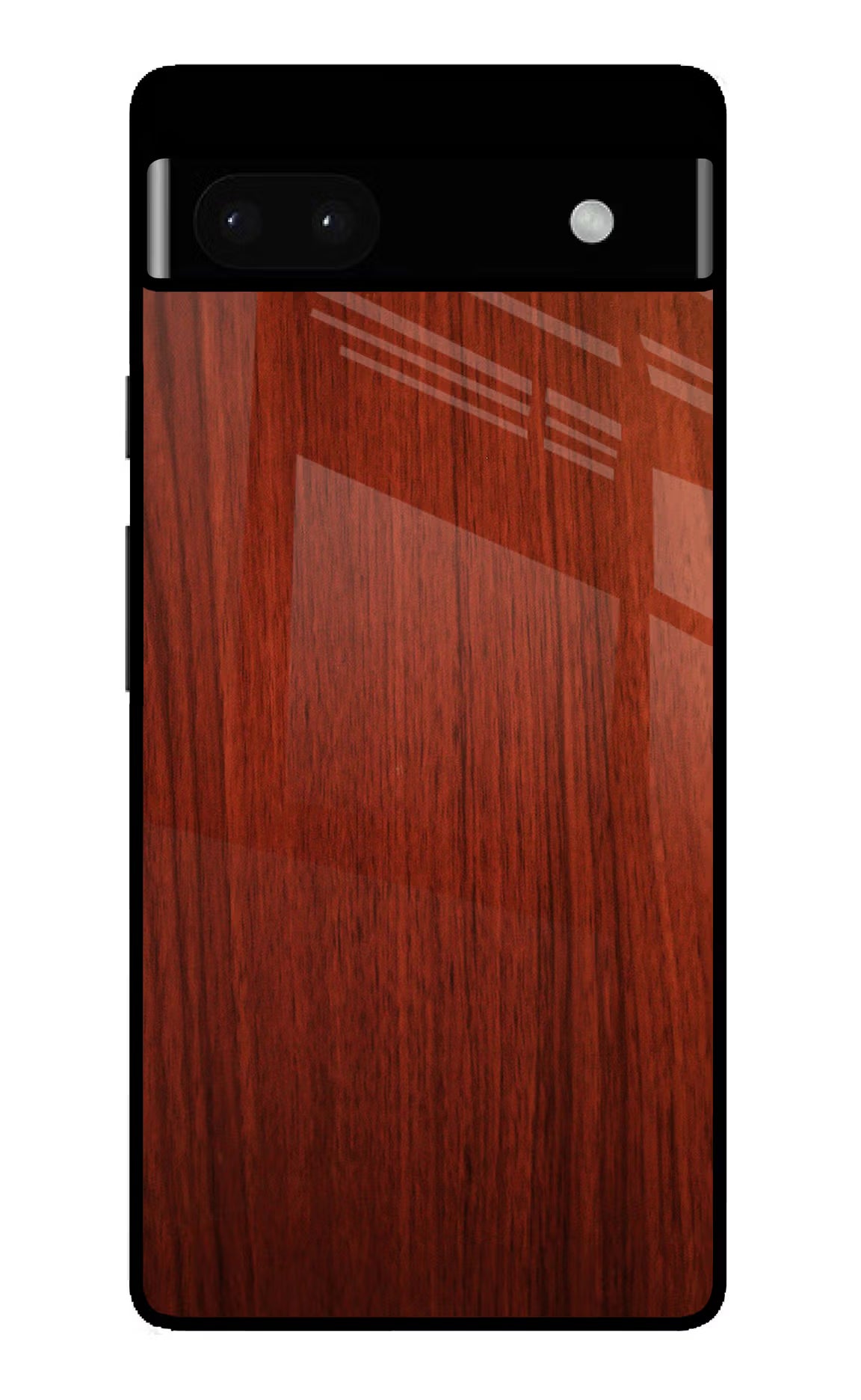 Wooden Plain Pattern Google Pixel 6A Glass Case Back Cover by Casekaro