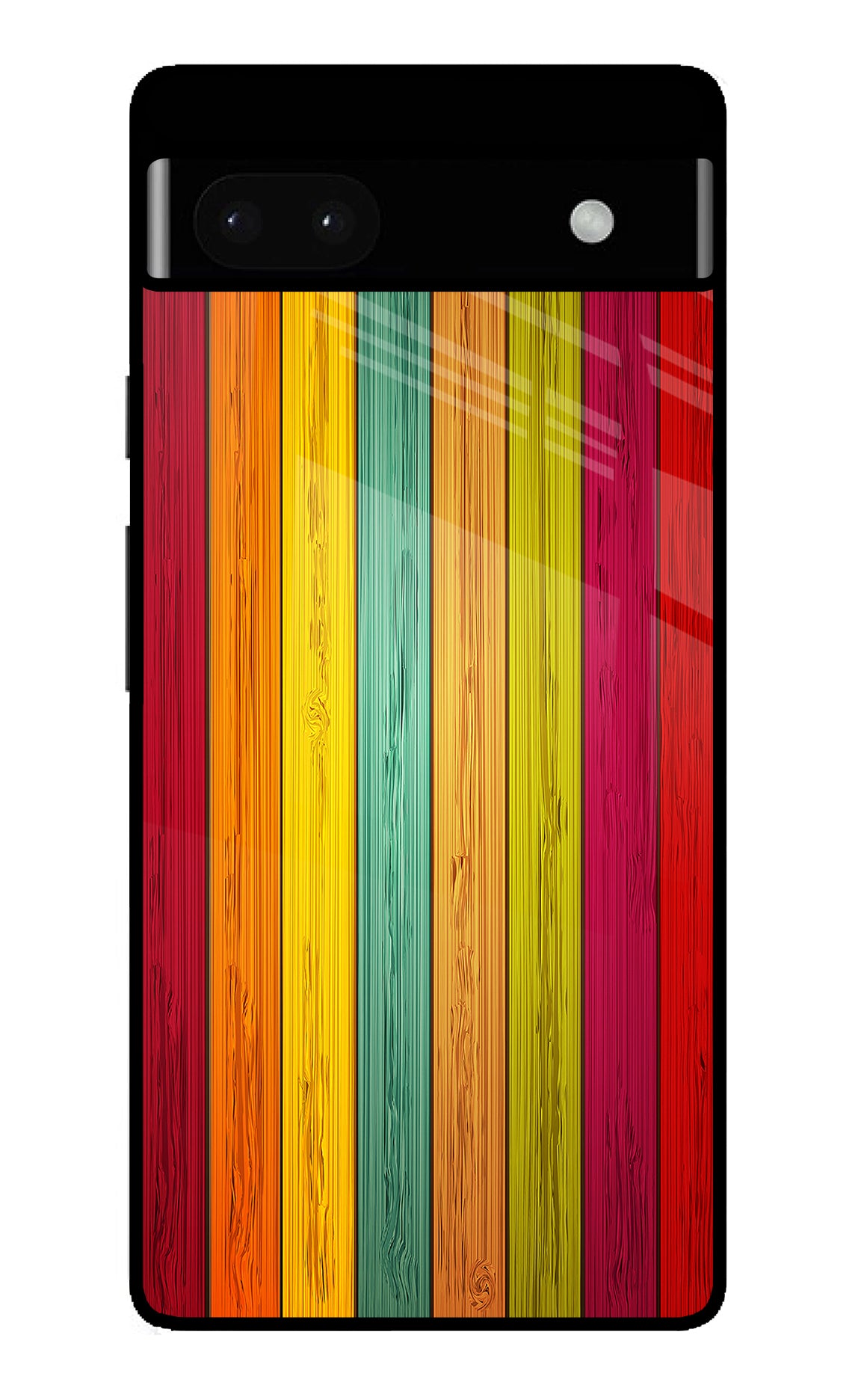Multicolor Wooden Google Pixel 6A Back Cover