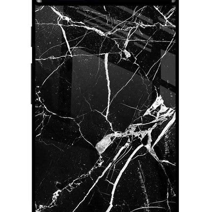 Black Marble Pattern Google Pixel 6A Glass Case