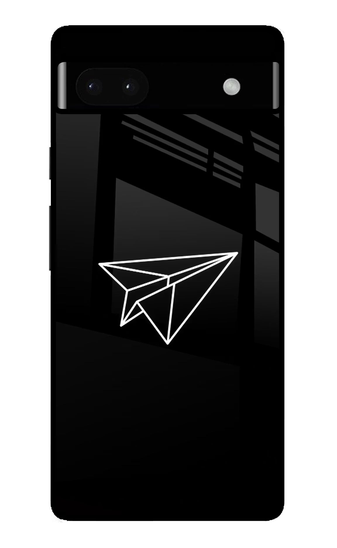 Paper Plane White Google Pixel 6A Glass Case Back Cover by Casekaro