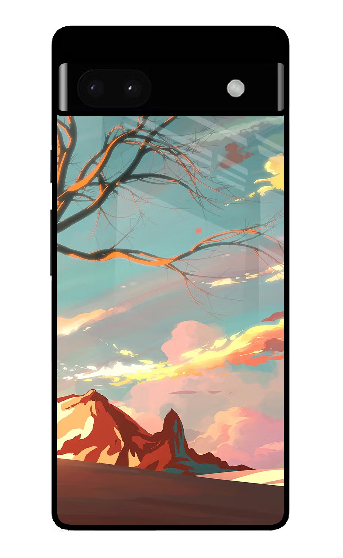 Scenery Google Pixel 6A Glass Case Back Cover by Casekaro