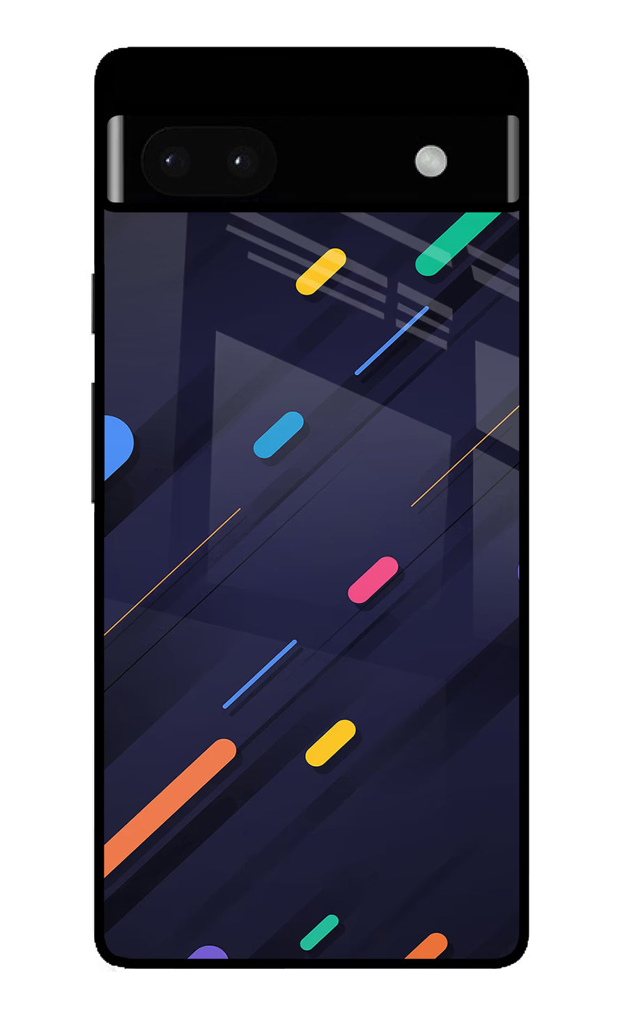 Abstract Design Google Pixel 6A Back Cover, Glass case