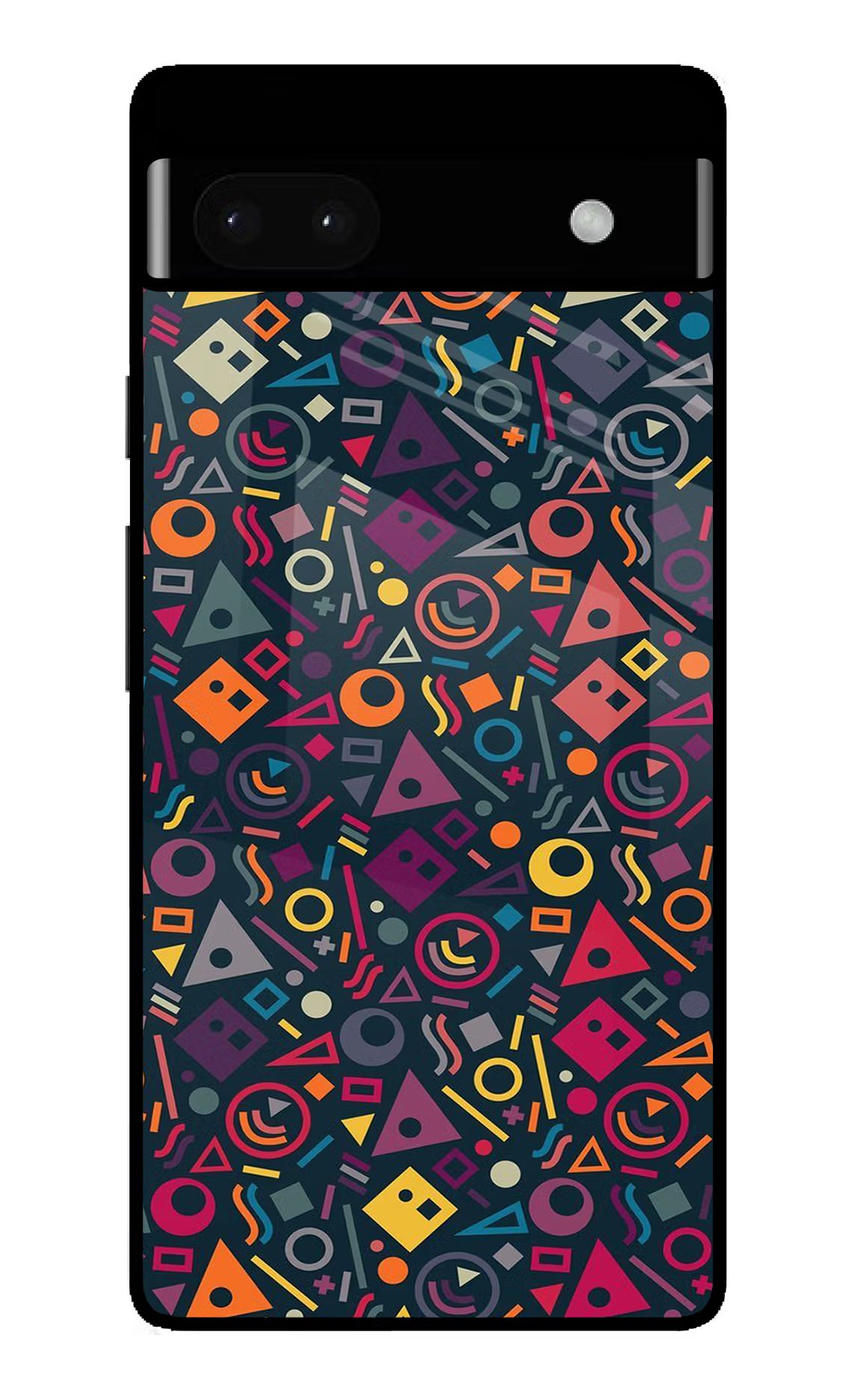 Geometric Abstract Google Pixel 6A Glass Case Back Cover by Casekaro