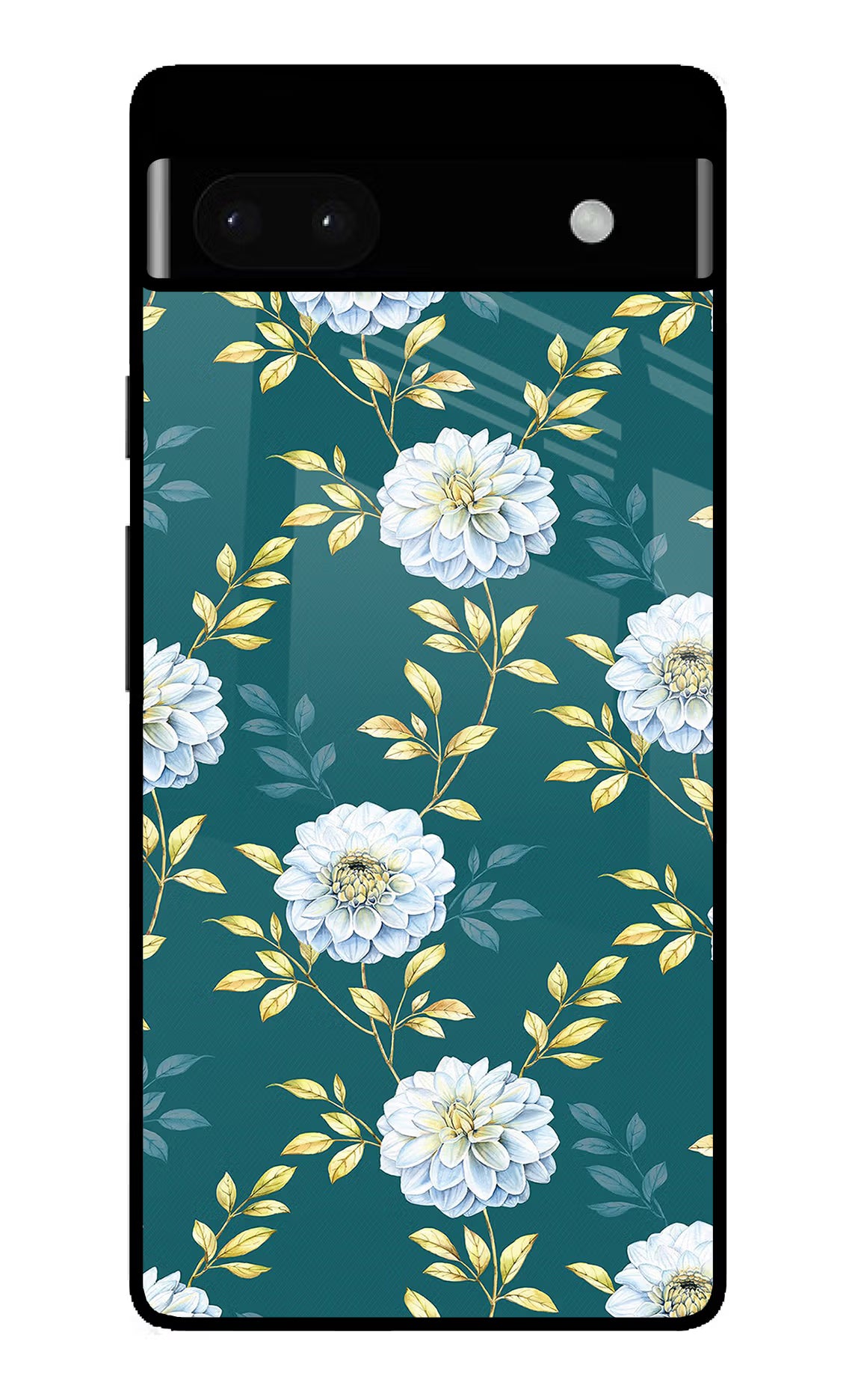 Flowers Google Pixel 6A Glass Case Back Cover by Casekaro