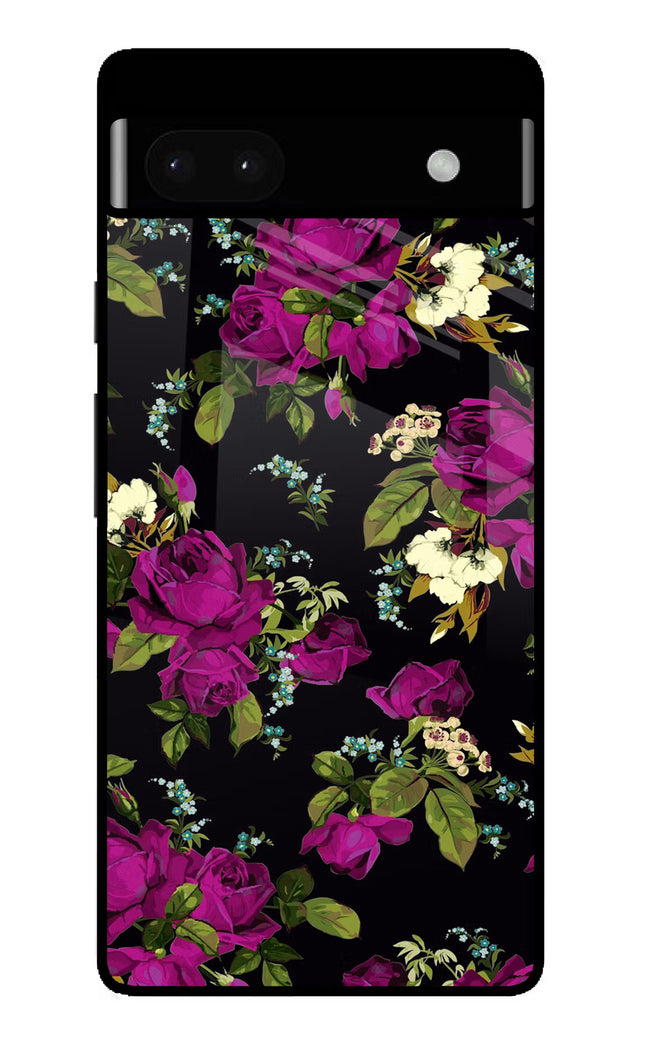 Flowers Google Pixel 6A Glass Case