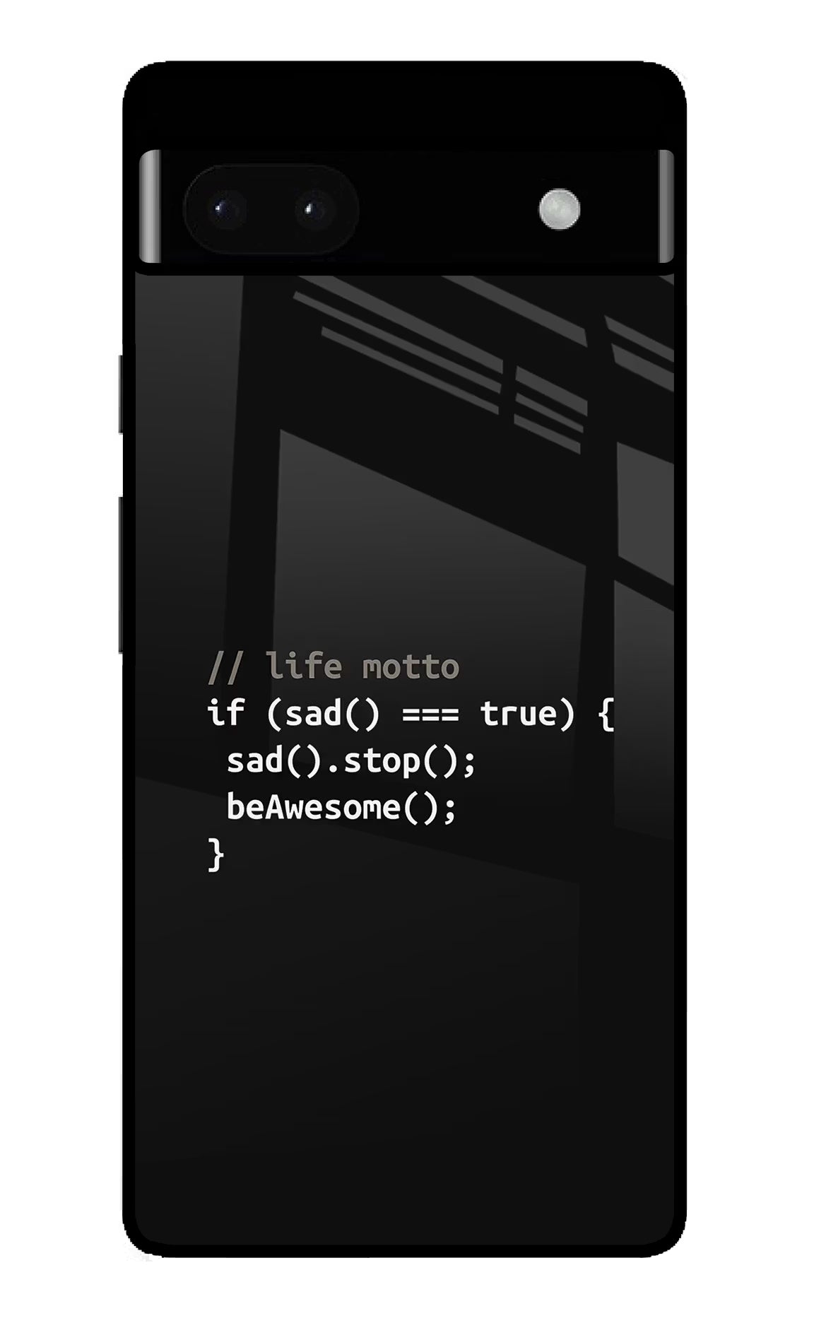 Life Motto Code Google Pixel 6A Glass Case Back Cover by Casekaro