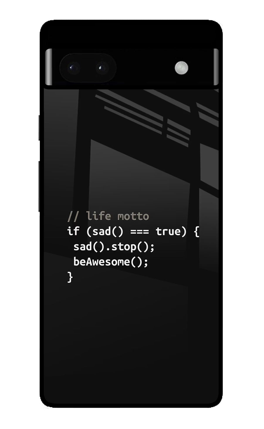 Life Motto Code Google Pixel 6A Back Cover, Glass case