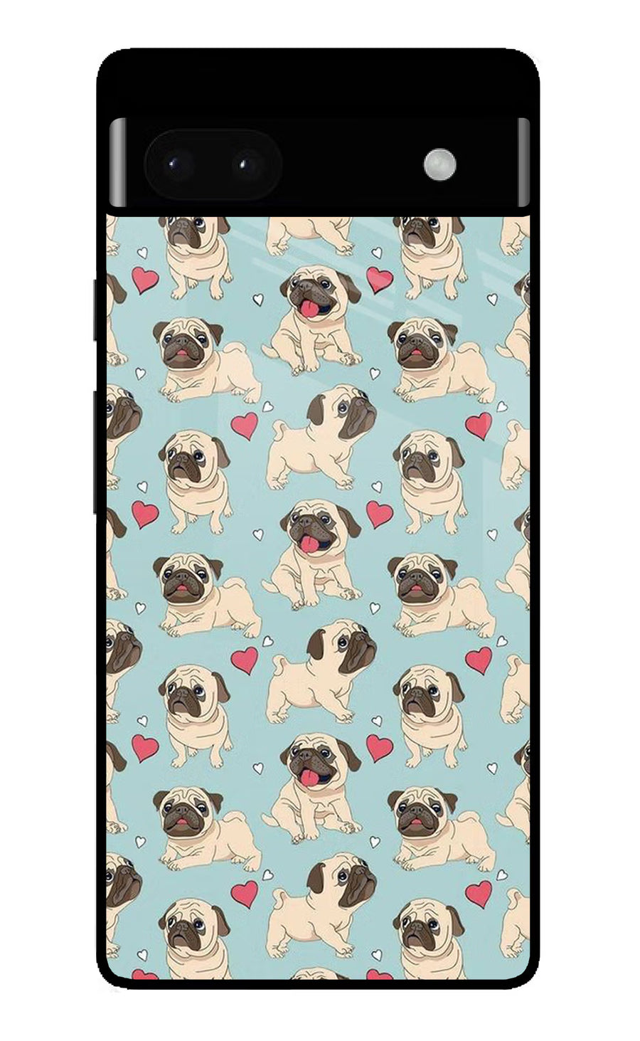 Pug Dog Google Pixel 6A Back Cover, Glass case