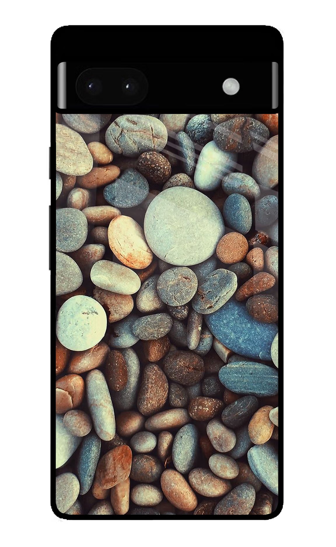 Pebble Google Pixel 6A Glass Case Back Cover by Casekaro