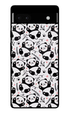 Cute Panda Google Pixel 6A Glass Case Back Cover by Casekaro