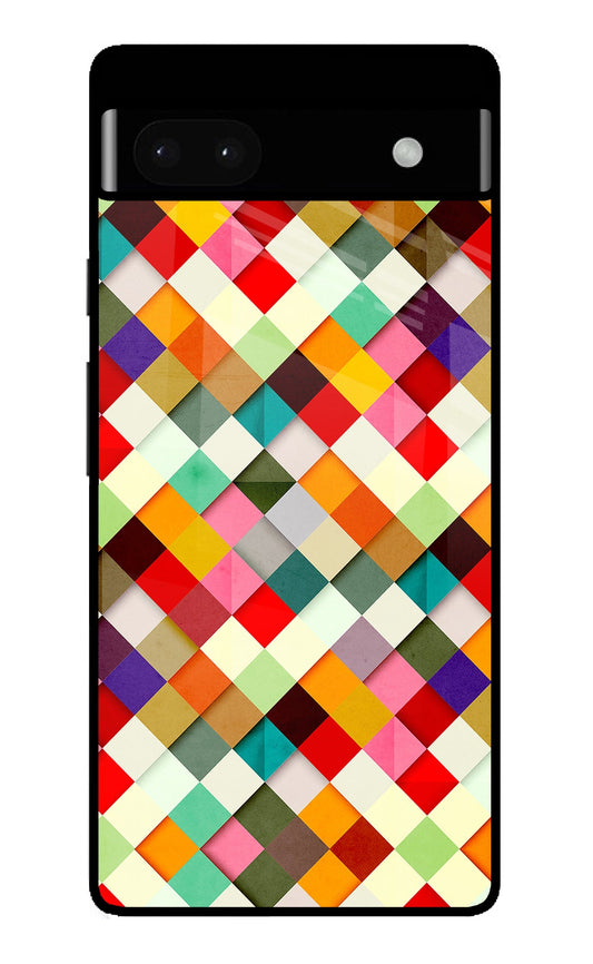 Geometric Abstract Colorful Google Pixel 6A Glass Case