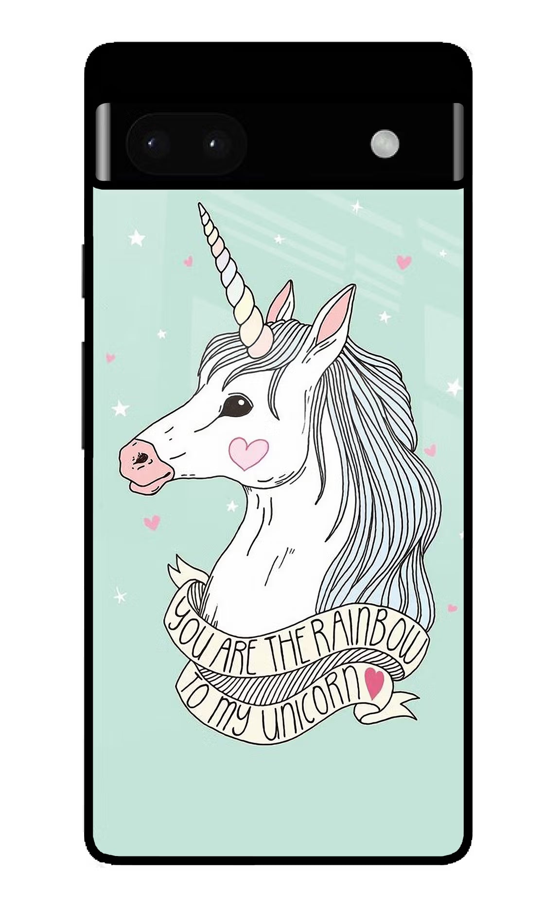 Unicorn Wallpaper Google Pixel 6A Glass Case Back Cover by Casekaro