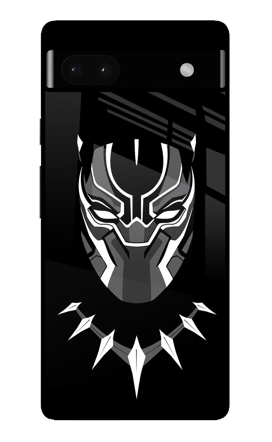 Black Panther Google Pixel 6A Glass Case Back Cover by Casekaro