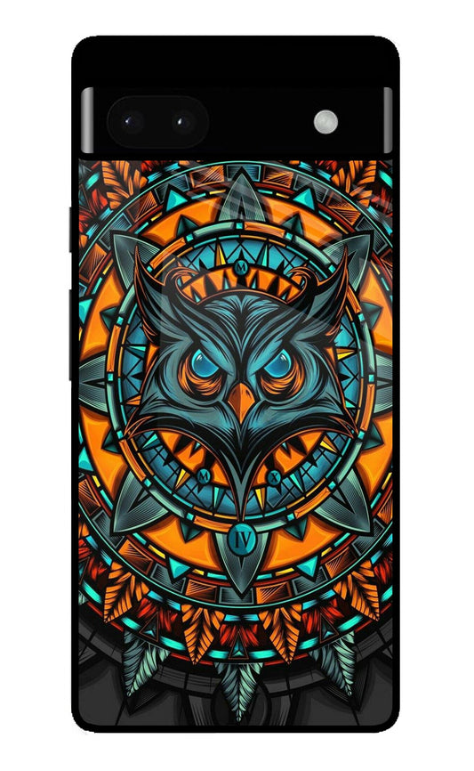 Angry Owl Art Google Pixel 6A Glass Case
