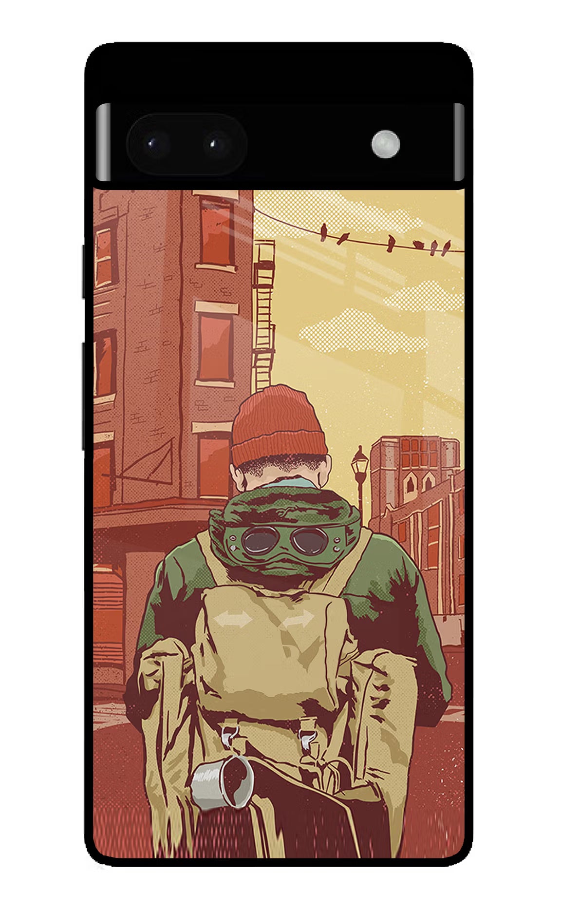 Adventurous Google Pixel 6A Glass Case Back Cover by Casekaro