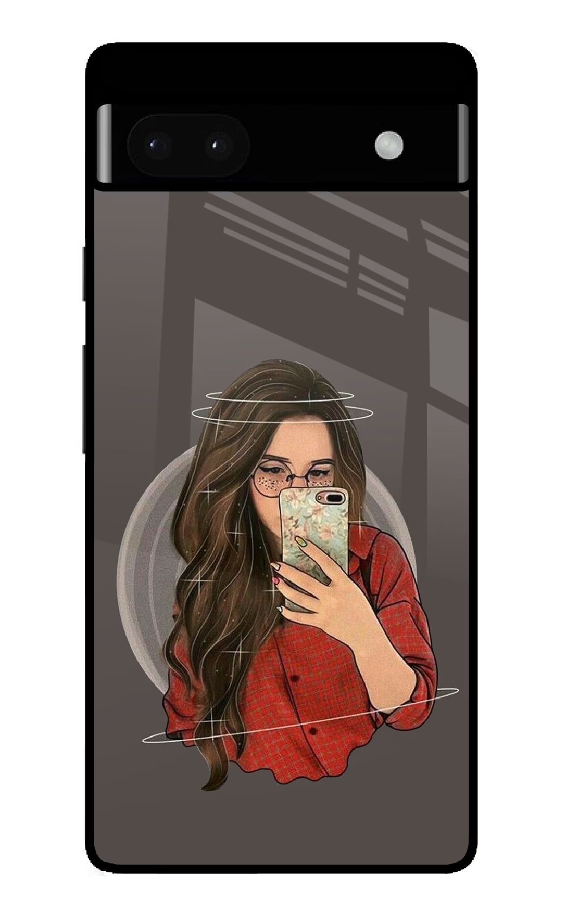 Selfie Queen Google Pixel 6A Glass Case Back Cover by Casekaro