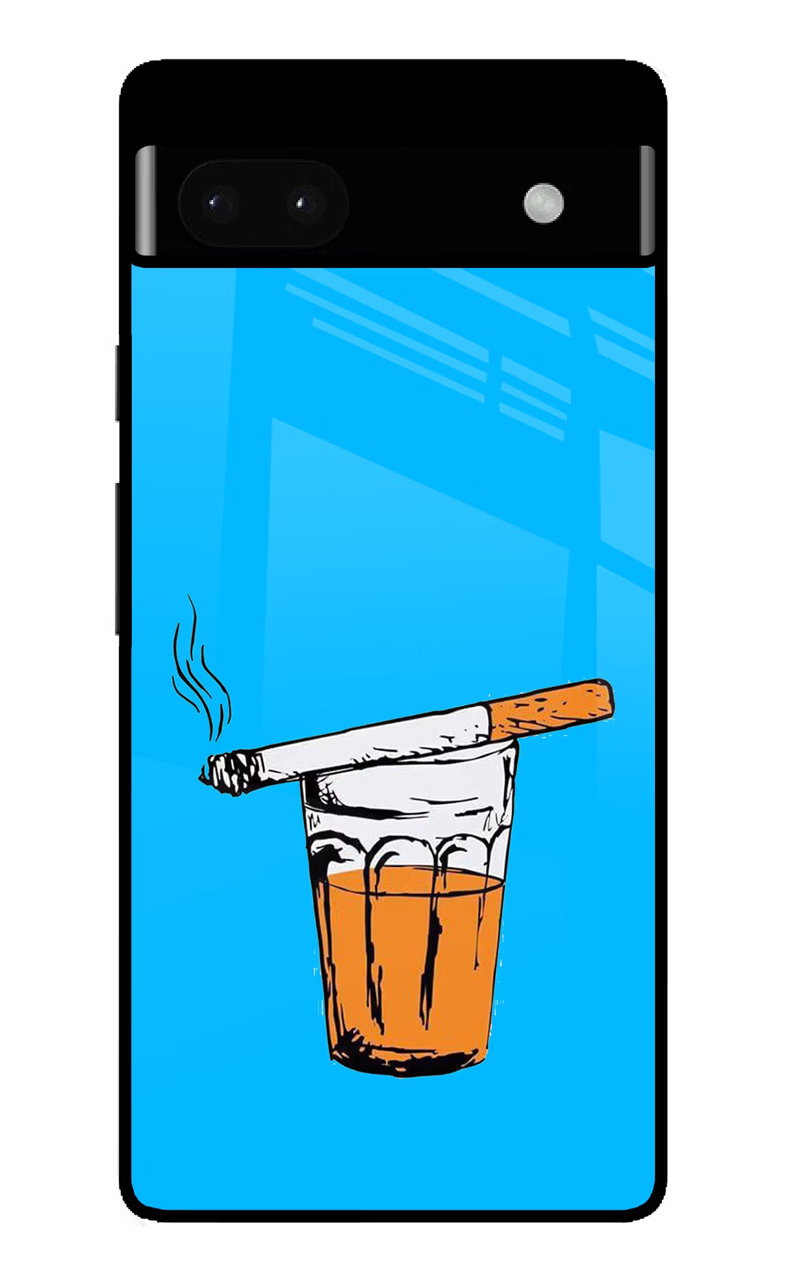 Chai Sutta Google Pixel 6A Glass Case Back Cover by Casekaro
