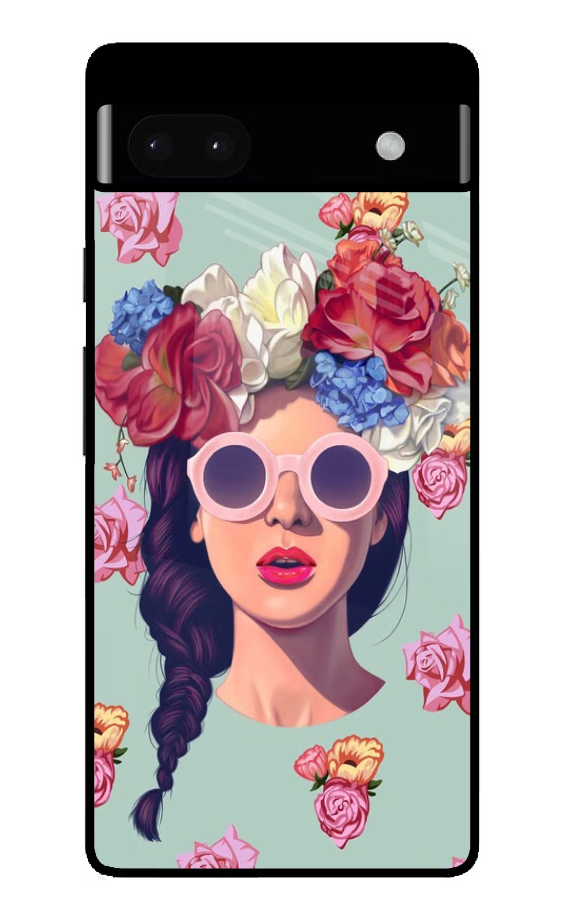 Pretty Girl Google Pixel 6A Glass Case Back Cover by Casekaro