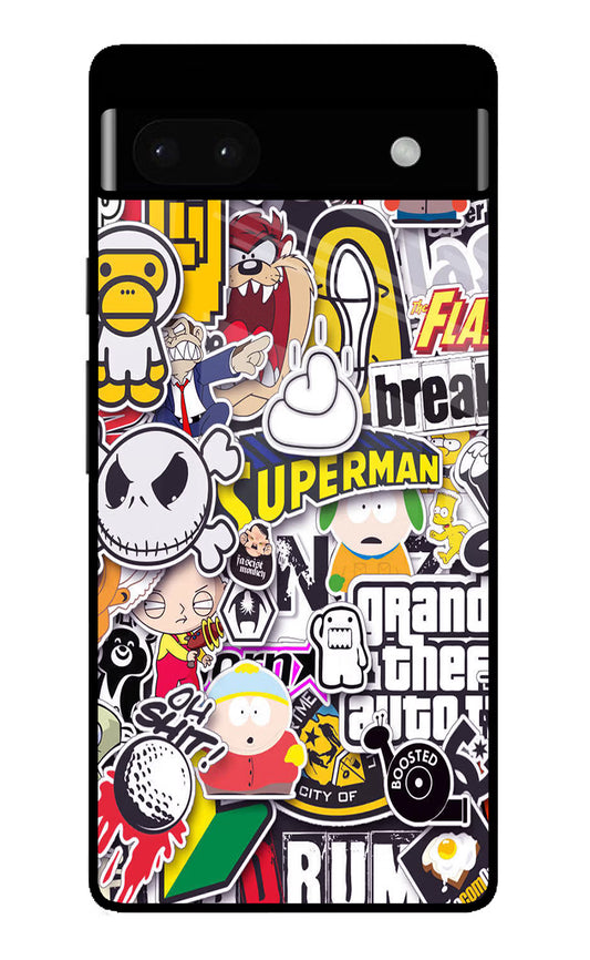 Sticker Bomb Google Pixel 6A Glass Case