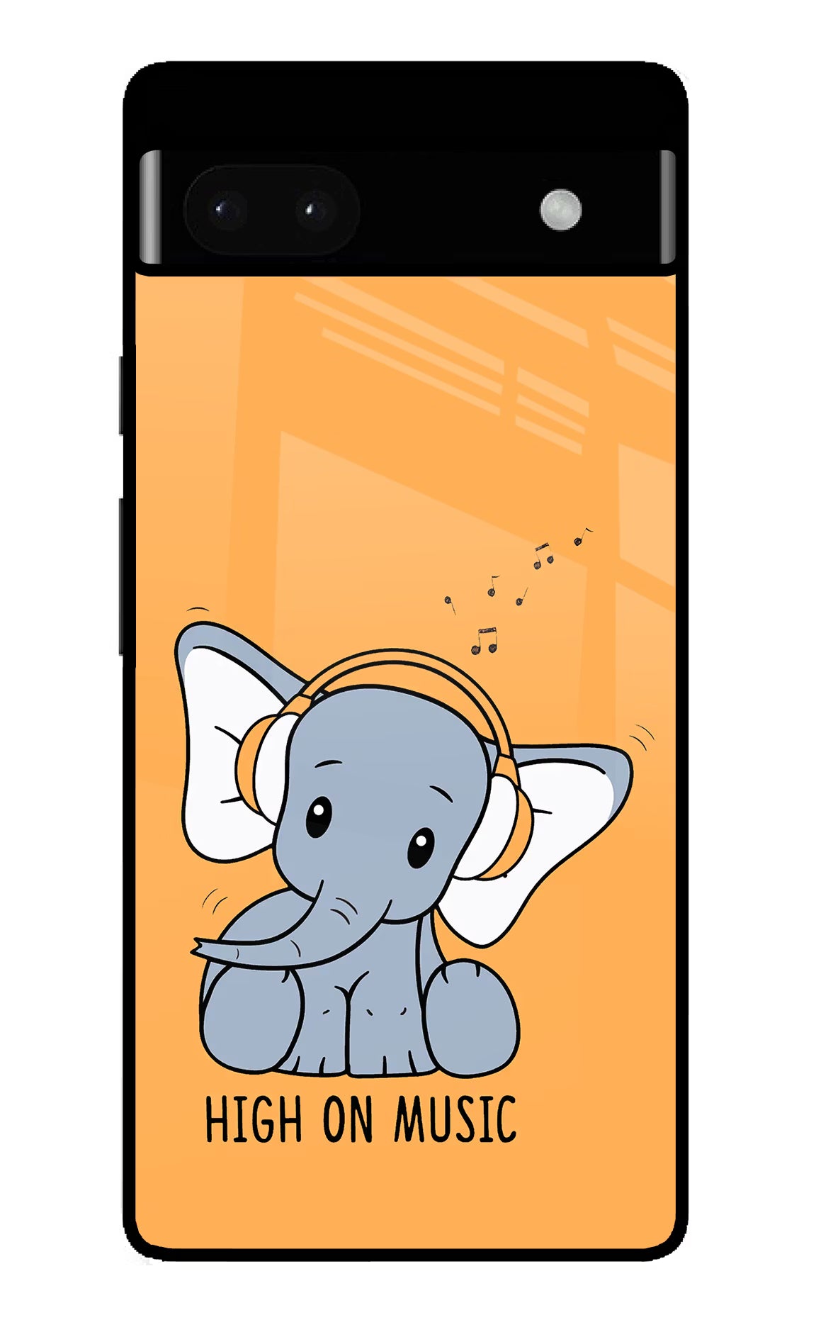 High On Music Google Pixel 6A Glass Case Back Cover by Casekaro