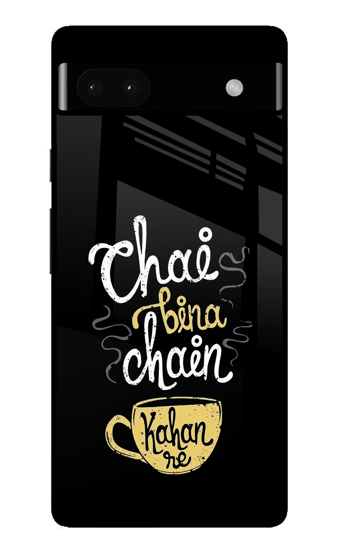 Chai Bina Chain Kaha Re Google Pixel 6A Glass Case Back Cover by Casekaro