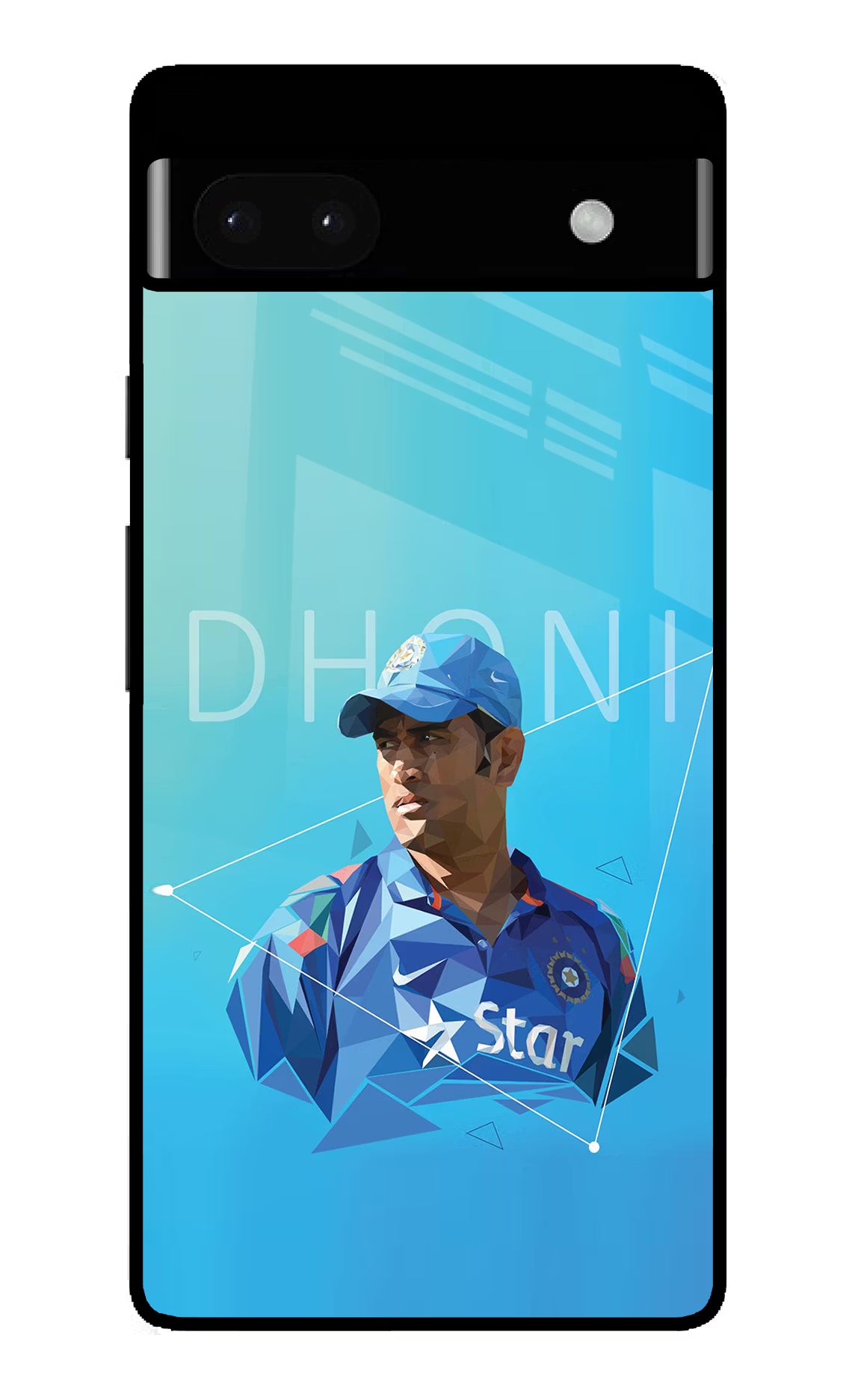 Dhoni Artwork Google Pixel 6A Glass Case Back Cover by Casekaro
