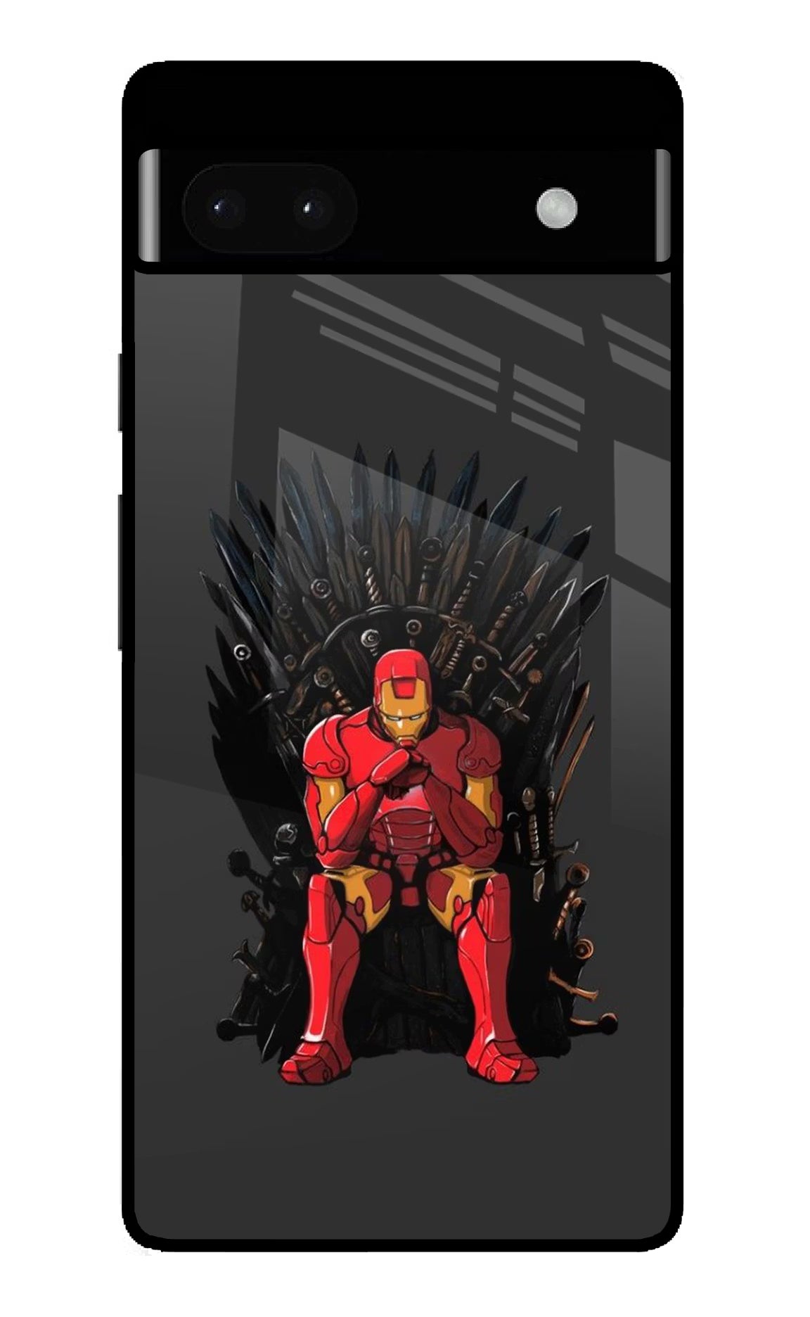 Ironman Throne Google Pixel 6A Glass Case Back Cover by Casekaro