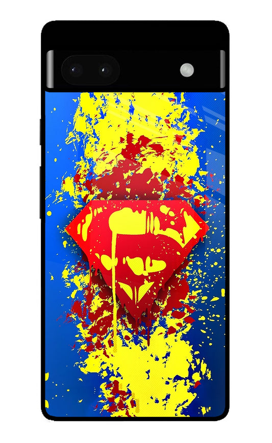 Superman logo Google Pixel 6A Glass Case