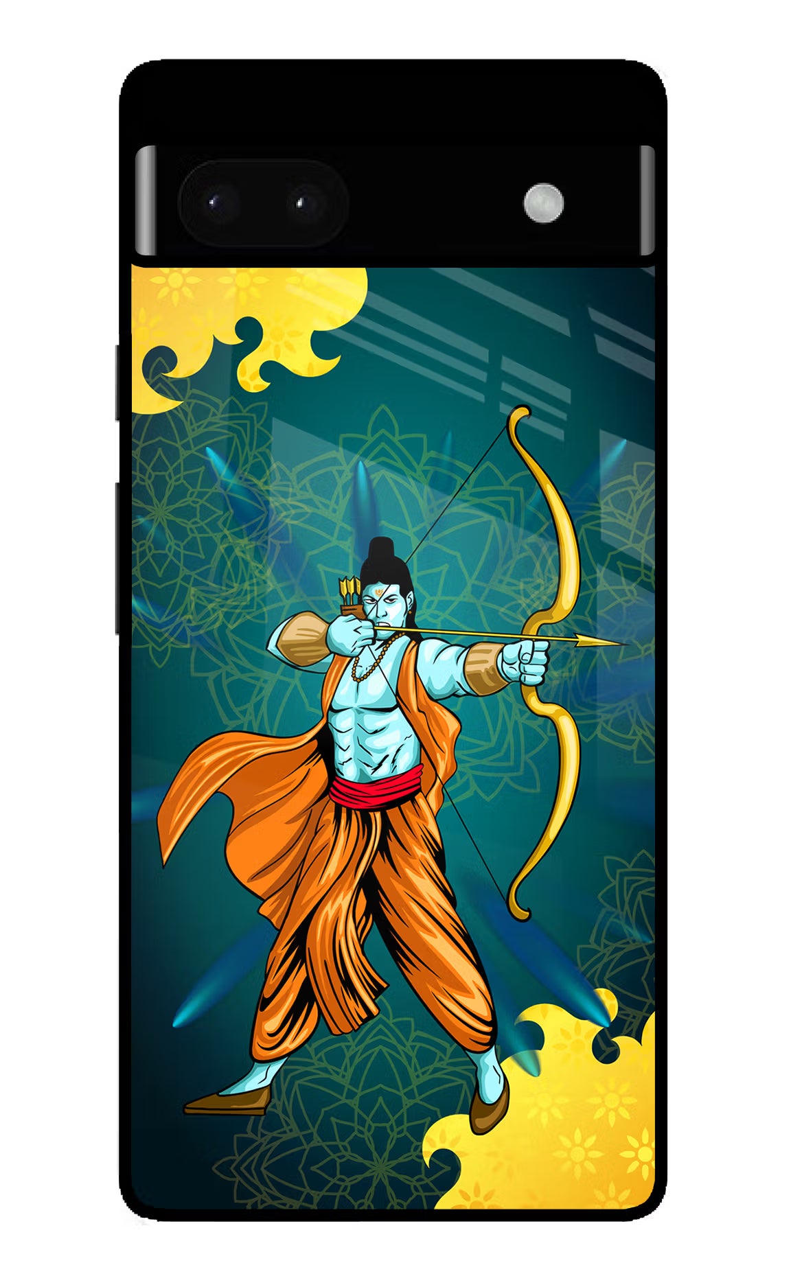 Lord Ram - 6 Google Pixel 6A Glass Case Back Cover by Casekaro