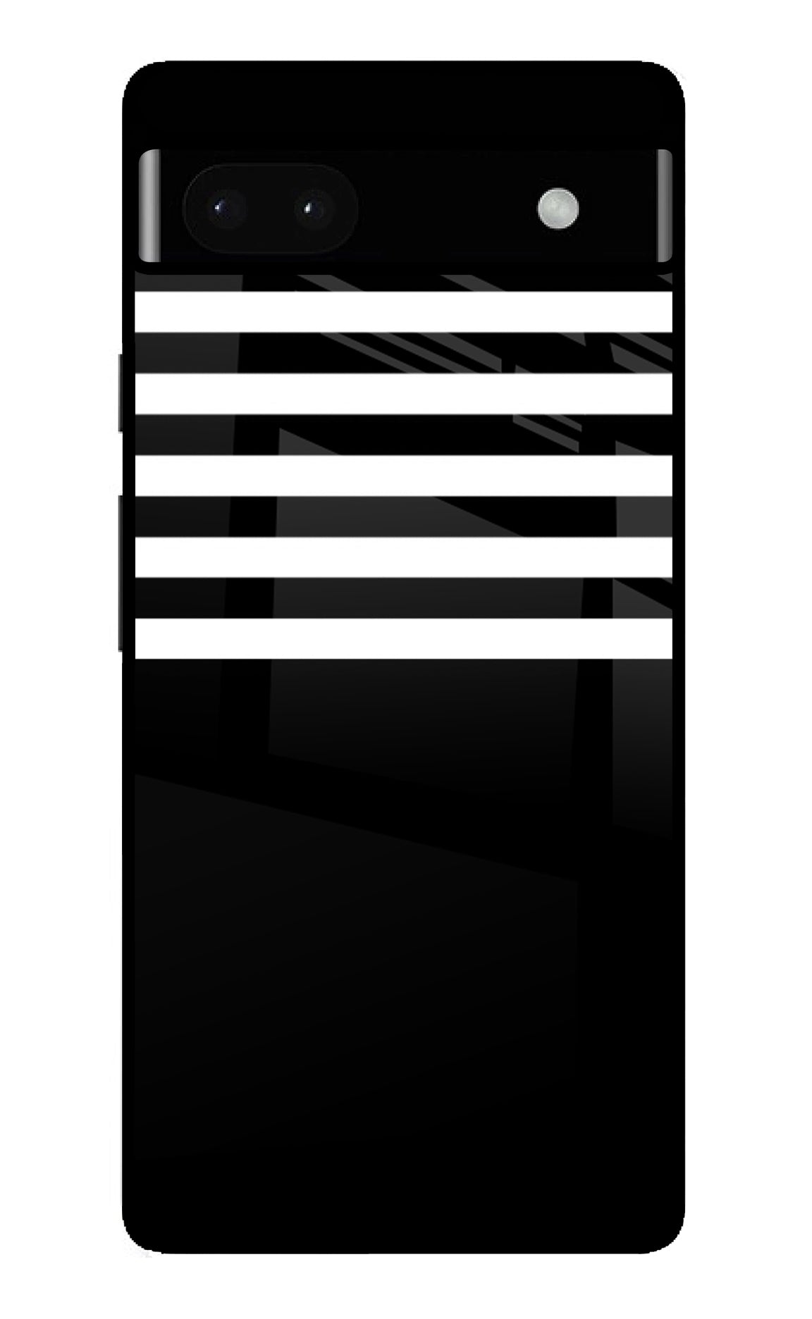 Black and White Print Google Pixel 6A Glass Case