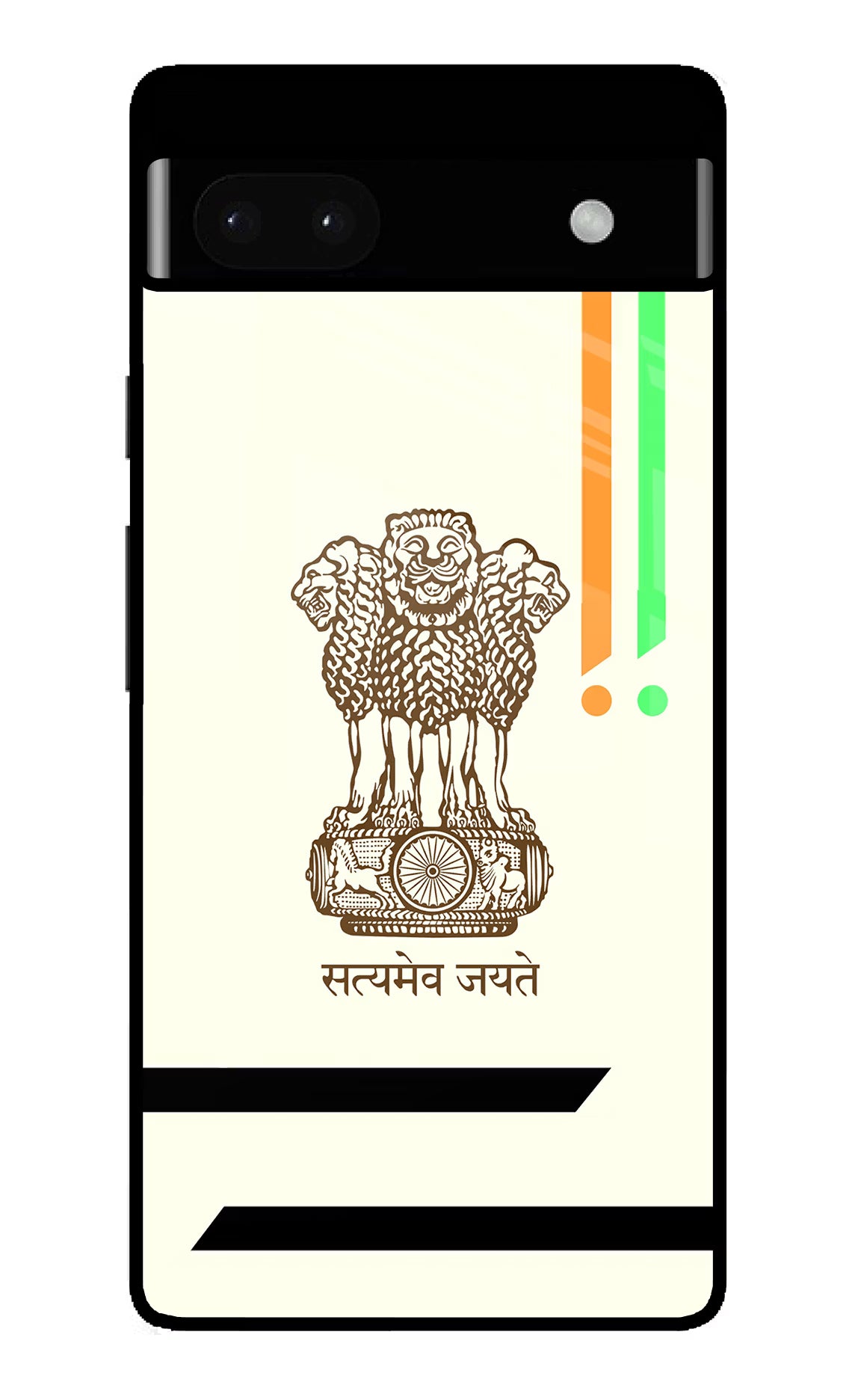 Satyamev Jayate Brown Logo Google Pixel 6A Glass Case