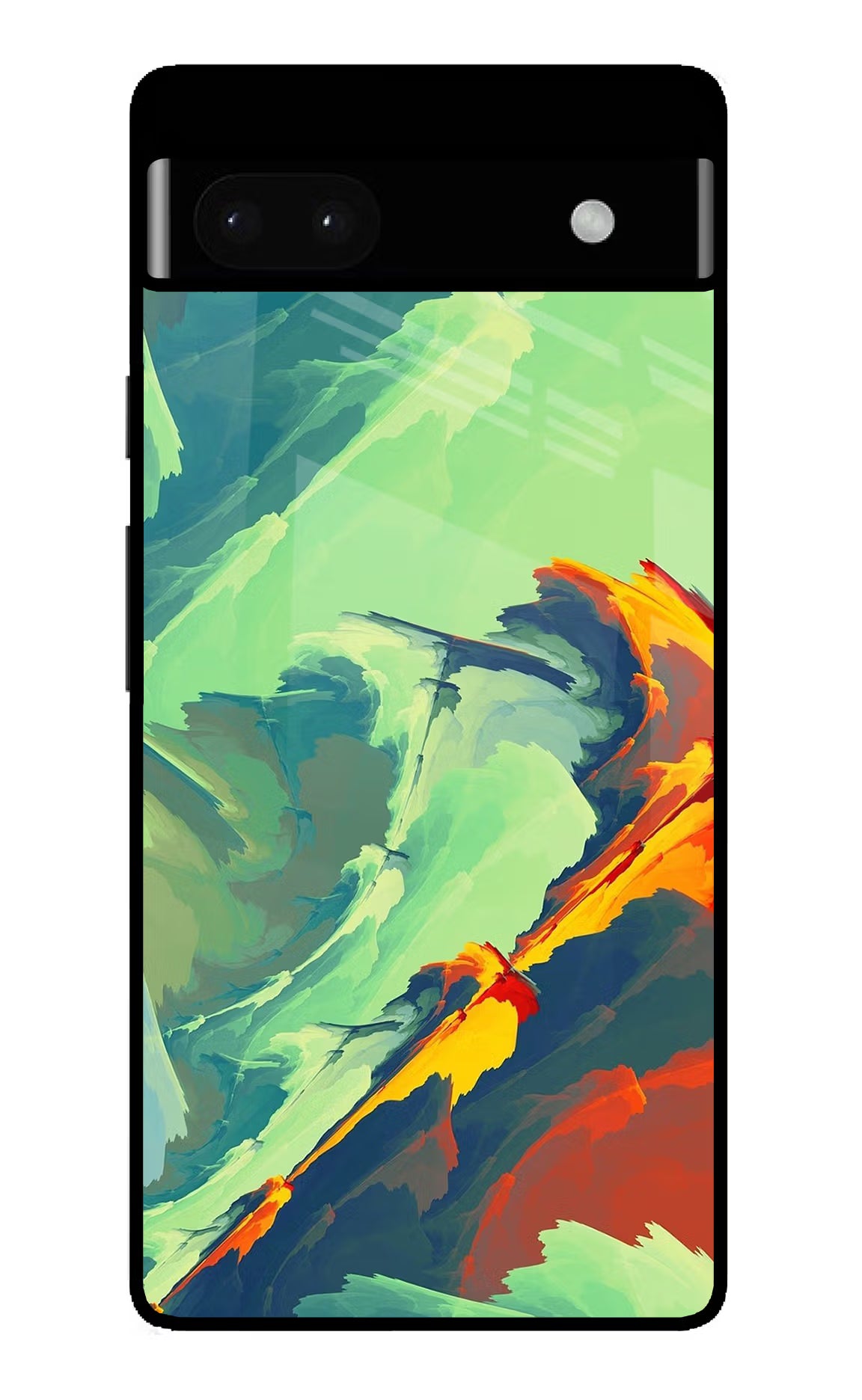 Paint Art Google Pixel 6A Glass Case Back Cover by Casekaro