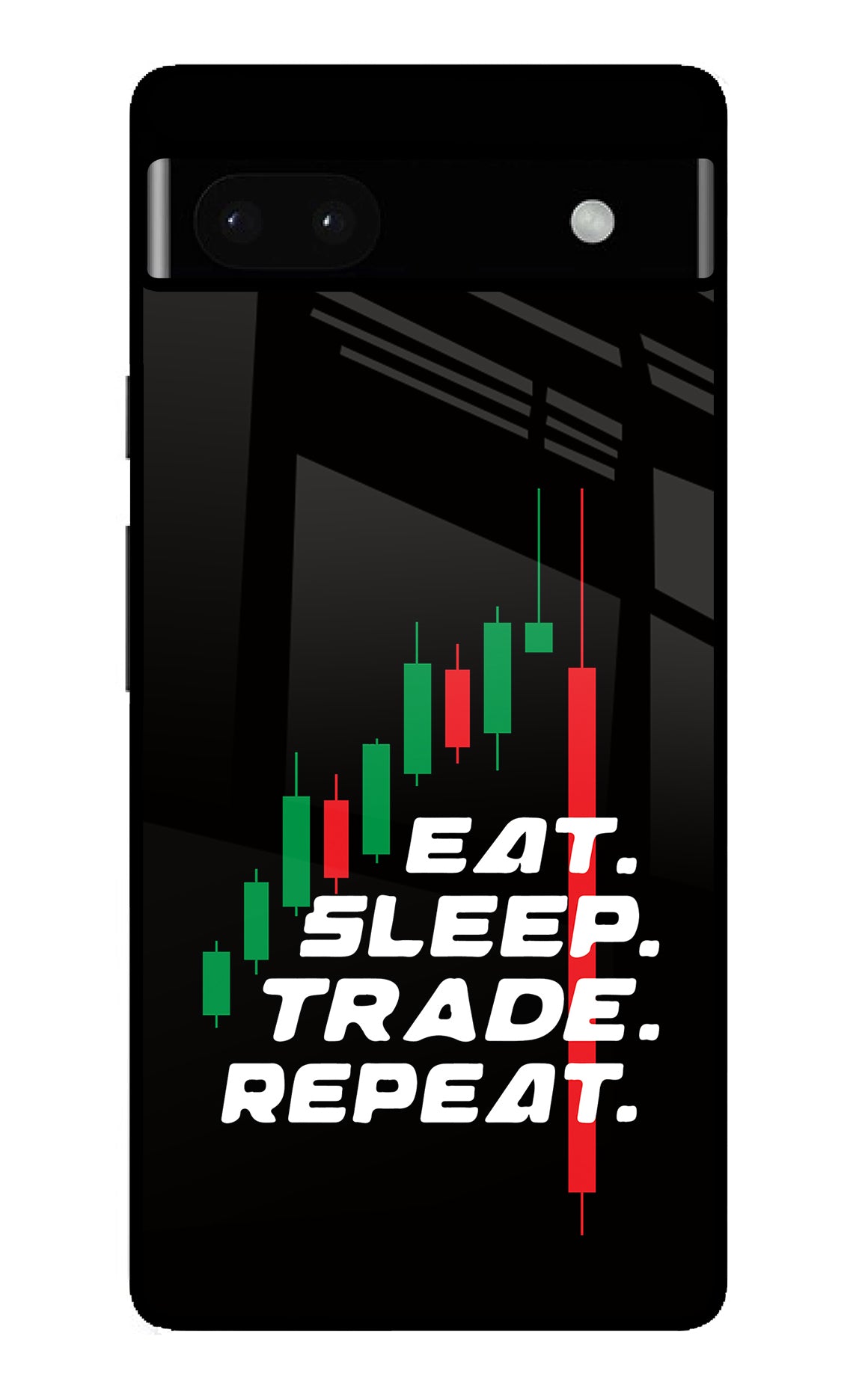 Eat Sleep Trade Repeat Google Pixel 6A Back Cover