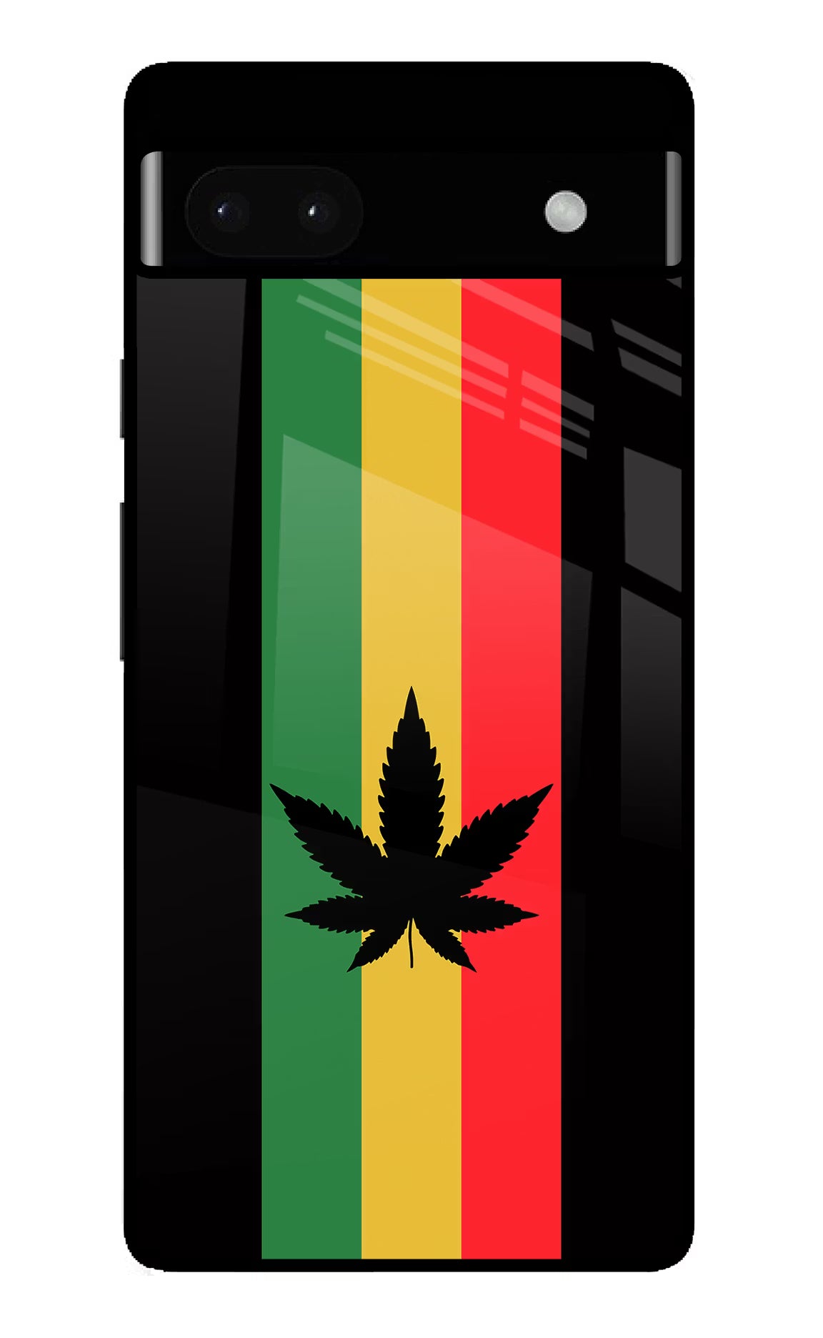 Weed Flag Google Pixel 6A Glass Case Back Cover by Casekaro