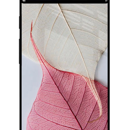 White Pink Leaf Google Pixel 6A Glass Case Back Cover by Casekaro