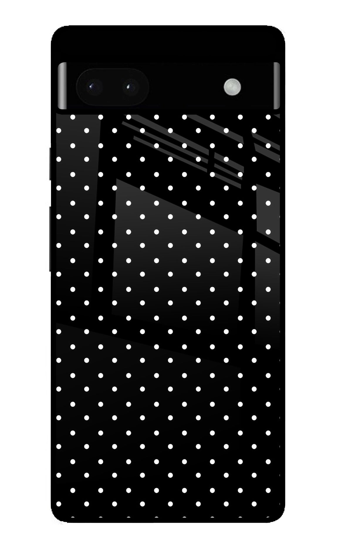 White Dots Google Pixel 6A Glass Case