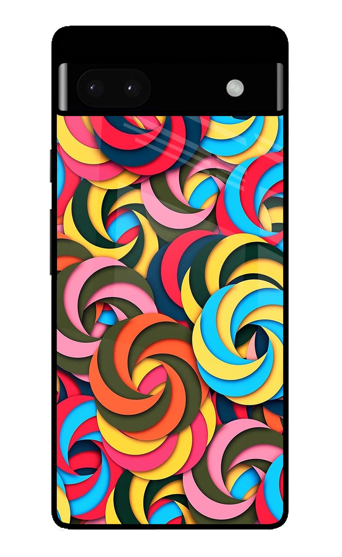 Spiral Pattern Google Pixel 6A Back Cover