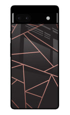 Geometric Pattern Google Pixel 6A Glass Case Back Cover by Casekaro