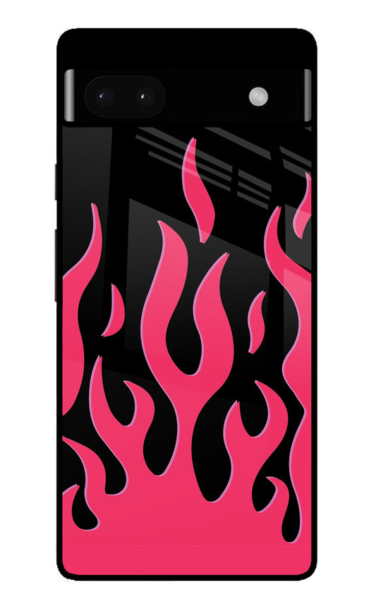 Fire Flames Google Pixel 6A Glass Case