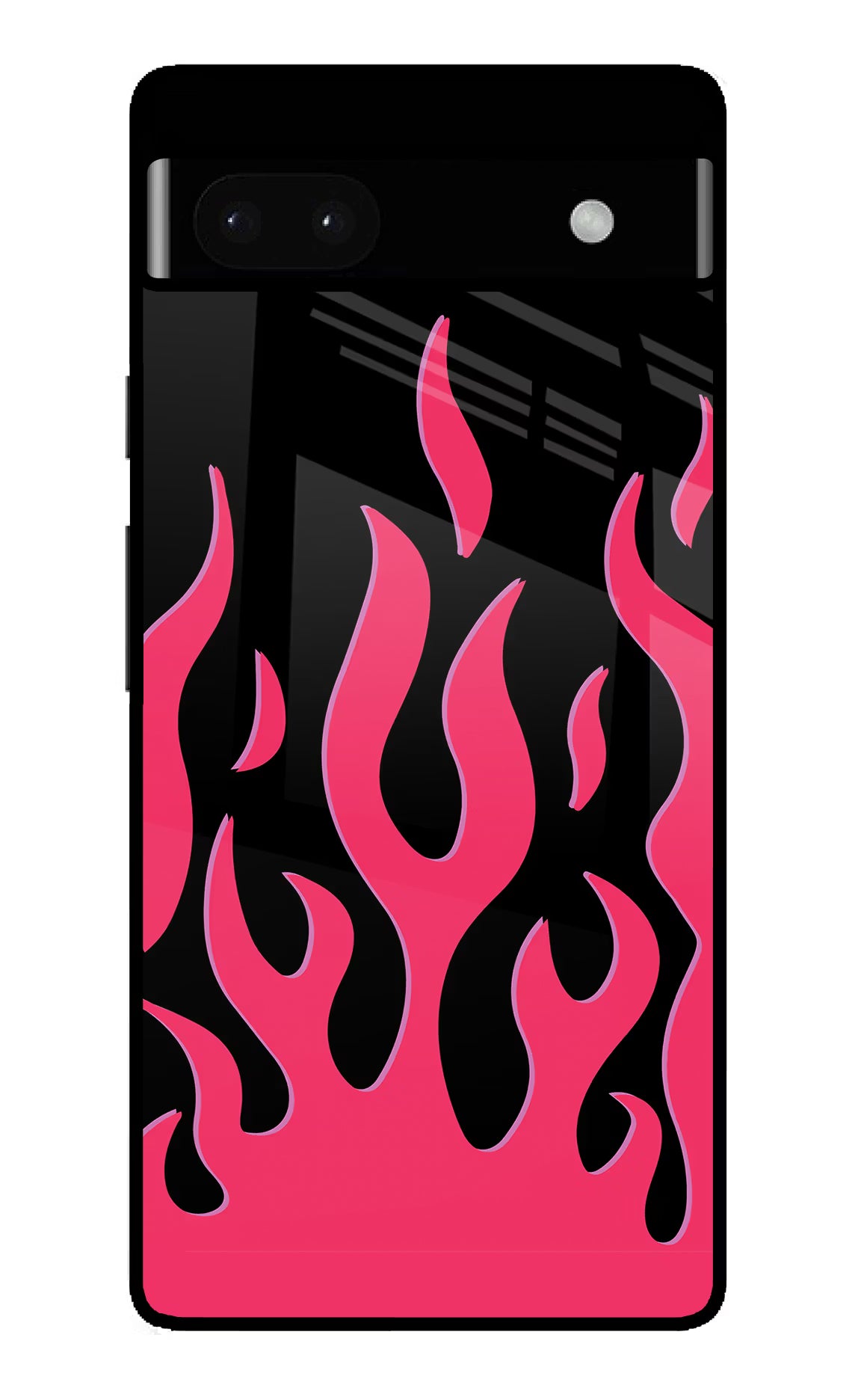 Fire Flames Google Pixel 6A Glass Case Back Cover by Casekaro
