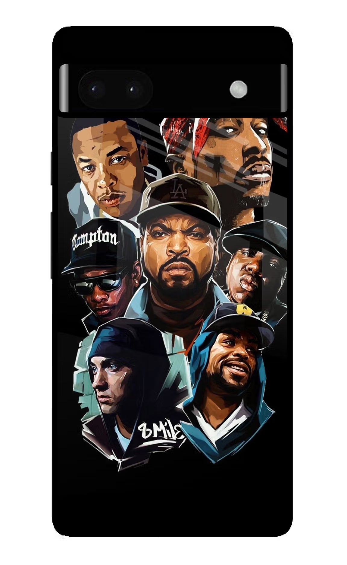 Rappers Google Pixel 6A Glass Case Back Cover by Casekaro